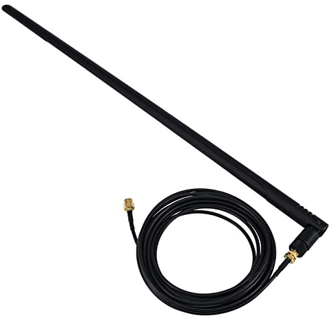 Kaunosta 2.4GHz High Gain WiFi Antenna 1 Set for Detached Garage & Garden – 22dBi Omni-Directional RP-SMA Male Aerial with 10FT Extension Cable for Long-Range Wireless Signal Stability