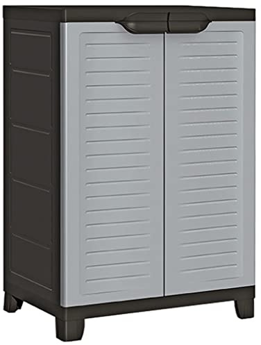 vidaXL Kunststoffschrank Haushaltsschrank Schrank Gartenschrank Balkonschrank Beistellschrank Putzmittelschrank Werkstattschrank 65x45x97cm