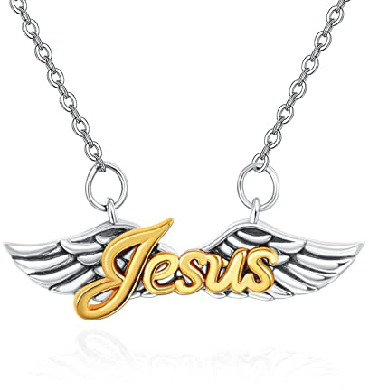 KINGWHYTE Schutzengel Kette 925 Sterling Silber Engelsflügel Halskette Engel Schmuck Geschenke für Frauen Mädchen Tochter