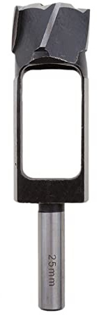 Fresa per coni, tronchese profondo, trapano a core, per lavori in legno, fresa a disco (diametro 25 mm), codolo 13 mm, lunghezza 140 mm