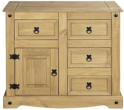 Corona 4 Drawer 1 Door Sideboard | Mexican Solid Pine