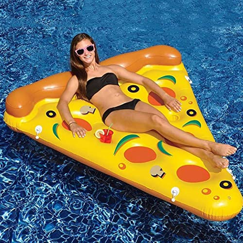 DameCo Pool Float Floating Row Air Bed Adult Water Toys Inflatable Pizza Floating Row Beach Seaside Pool Floating Bed Sofa,180X150cm interesting