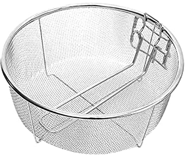 Colador para freír, espumadera de aceite, cesta cuadrada para freír, cesta para patatas fritas de acero inoxidable, cesta portátil para pollo frito con asa, rejilla para freír (color: 20x20cm) (20x2