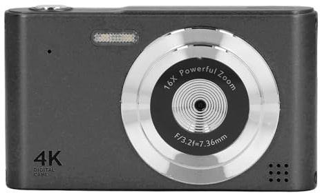 Cámara Digital de 48MP para Fotografía, Cámara Dual HD de 2.5K, Zoom de 16x, Cámara de Vlogging de Bolsillo Antivibración con Enfoque Automático para Viajes, Cámara Compacta para