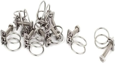 Clips Klemmen Rohrclip, Rohrschellen, 10 Stück, 22 mm x 2 mm, verstellbar, doppelte zuverlässige Wirksamkeit, Stahldraht-Wasserrohr-Schlauchschellen
