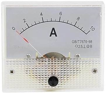 Compteur de courant à panneau cc 85C1-A, 10A 15A 20A 30A 50A 75A 100A 250A 500A 750A 1KA, compteur de courant à pointeur analogique, compteur de courant à jauge d'ampli à panneau(10A)