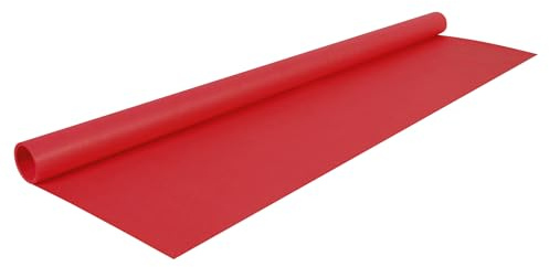 Papiertiger Farbiges Kraftpapier auf Rolle, ideal für Geschenkideen und Bastelprojekte (rot, 1 Rolle 3m x 70cm)