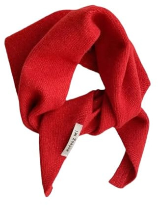 YIJOY Britischer Koreanischer Stil Nischen Wollgestrickter Dreieckiger Schal Damen Kopftuch Gestrickter Schal Multifunktionaler Warmer Strickschal