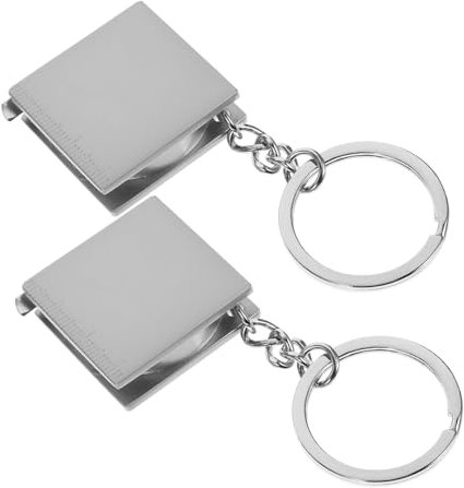 AUTSUPPL Porte-clés Mètre Ruban Métallique Rétractable 1 M, Lot De 2 Pièces, Acier Solide, Mini Outil De Mesure Portable, Usage Domestique Et Extérieur