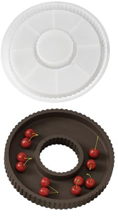 YIGZYCN Moule en silicone pour résine - Moule à plat creux - Moules uniques ronds en époxy pour la fabrication artisanale