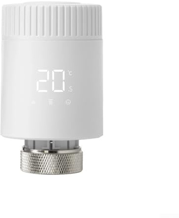 HpLive Für Tuya für Zigbee Smart Thermostat Ventil Programmierbar mit Sprachsteuerung, M30x1.5 Anschluss, Weiß(WIFI-Modell)