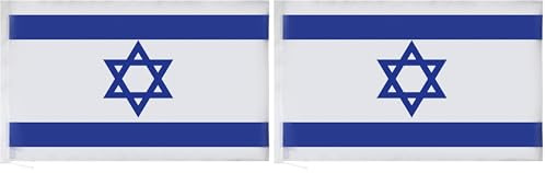 AZ FLAG - Bandiera Israele 150x90 cm – Bandiere per tifosi israeliane, disponibile anche in 90x150 cm (Confezione da 2)