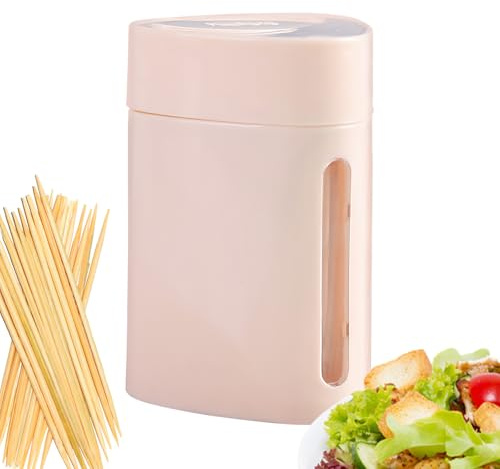 Generisch Zahnstocherspender mit Halterung - Tragbare Aufbewahrungsbox | Pop-Up Automat für Zahnstocher,Für Küche Haushalt Bad Wohnzimmer Restaurant Party Camping Picknick Innen- Und Außenbereich