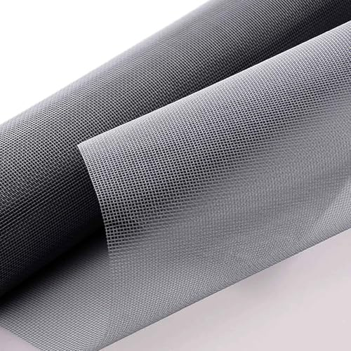 1.5 x 20 m Tela Mosquitera Por Metros, Malla Fina Cortada a Medida DIY, Mosquitera de Fibra de Vidrio Mosquitera, para Ventanas y Puertas, Anti Mosquitos, Gris