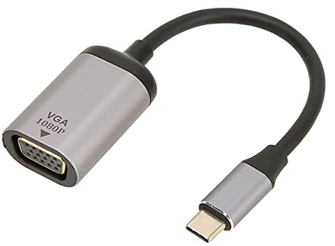 SUNGOOYUE Adaptateur USB C vers VGA, Résolution 1920 X 1200, Convertisseur de Type C vers VGA en Alliage D'aluminium avec Plug and Play, pour Ordinateur Portable, Moniteur de Bureau,