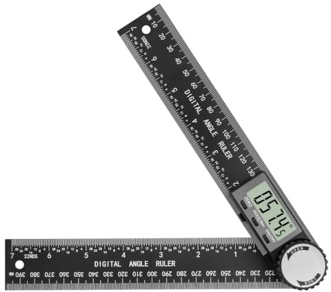 Digital Angle Finder Tool 200mm LCD Protractor Ruler, for Coving | Digital Inclinometer Protractor with Hold & Zero Functions, Multifunctional Measuring Ruler for Woodworking, Construction DIY