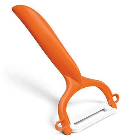 Kyocera Ceramic Horizontal Y Peeler, Orange