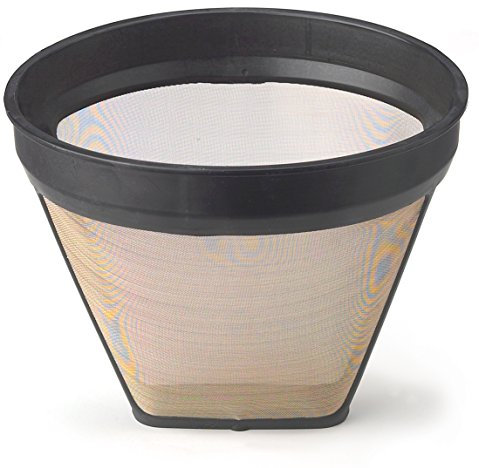 Fino Gold Mesh Permanent Coffee Filter, Number 4-Size Filter, Brews 8 to 12-Cups