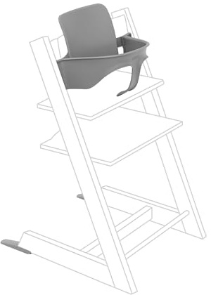 Tripp Trapp Baby Set von Stokke, Storm Grey – Verwandle den Tripp Trapp in einen Hochstuhl – Abnehmbarer Sitz für Kinder von 6-36 Monaten – Kompatibel mit Tripp Trapp Modellen nach Mai 2006