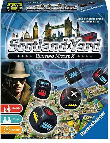 Ravensburger 26010 - Scotland Yard, Das Würfelspiel für 2-4 Spieler, Klassiker, Kinder und Erwachsene ab 8 Jahren