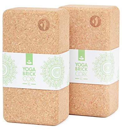 Bodhi Yoga Block Kork Brick | Einzeln & als Set | 100% Naturkork – Universal Yogaklotz | Umweltfreundlich & Nachhaltig | Tool für deine Asanas, Stretching & Regeneration