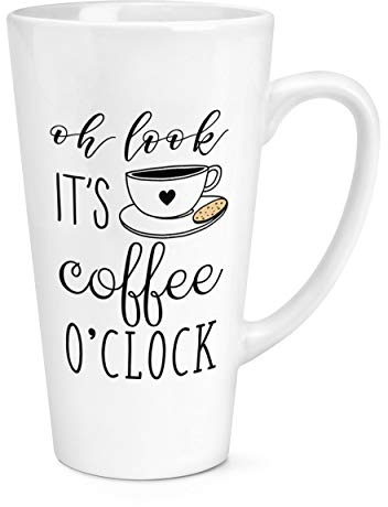 Oh Look It's Coffee O'Clock 17oz Large Latte Mug Cup