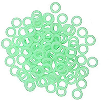 VIONNPPT 100PCS Gruen Camping Nagel Nachtsicht leuchtender Ring runde Multifunktionszelte Zusaetze, Stake Fluoreszierende Ring Nachtsicht multifunktionale Zelte Zubehör