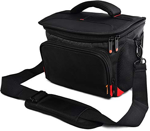FOSOTO Anti-Shock Camera Case Bag with Raincover Compatible for Nikon D3500 D3200 D5600 D5300 D7500 D7200 D610, Canon EOS 6D MarkII 4000D 2000D,Sony Alpha A7RIII 68K for DSLR/SLR Lenses Accessories
