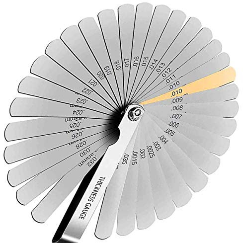 BOBOZHONG Spessimetro,Spessimetro in Acciaio Inossidabile,Strumento di misurazione del Gioco metrico e Imperiale a Doppia marcatura per misurare la Larghezza o Lo Spessore dello Spazio