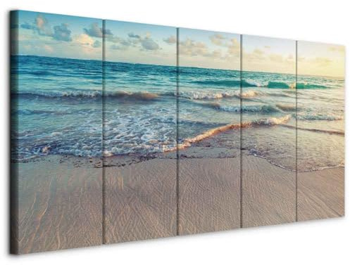 murando - Akustikbild Akustikbild Strand Meer, Schallschutz, Wohnzimmer | Verbessert Raumakustik, reduziert Hall, ideal fürs Büro oder Wohnzimmer, hochwertige Verarbeitung, schnelle Montage, stilvoll