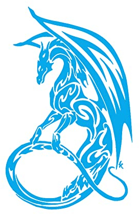 Asudaro Auto Auto Körper Aufkleber Drachen Grafik Motorhaube Aufkleber Selbstklebende Vinyl Grafik Aufkleber Dinosaurier Dekorativer Aufkleber Universal Aufkleber für die meisten Autos 65x39cm,gelb