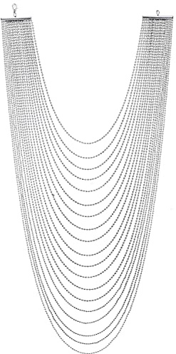 COOLSTEELANDBEYOND Lange Statement Halskette Wasserfall Multi-Schichten Ball Kette Anhänger Abendkleid
