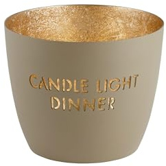 XGAGHB Madras Windlicht Spruch gestanzt, verschiedne Ausführungen und Farben (Candle Light Dinner)
