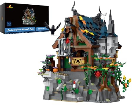 JMBricklayer Mittelalterliches Zauberhütten-Bauset Set für Erwachsene, kreatives Architekturhaus-Modellspielzeug, Sammlerstück oder Heimbüro-Ausstellung, Ideengeschenk für Mädchen und Jungen 30117
