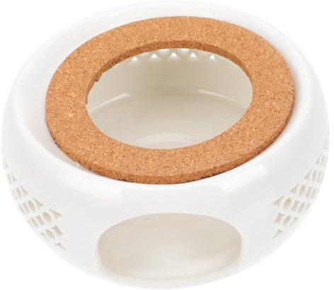 NAMOARLY Household Teapot Warmer Base for Tea Heating Non- Design Tea Stove Accessory for Home Use Elegant and Practical White