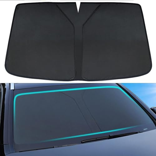 CAOXINZI Pare-Soleil Avant de Voiture pour Lexus IS300H 2013-2023, Pliable Couverture Pare Soleil Intérieur Pare-Brise de Voiture Protection Solaire Anti UV Visière,A/Black