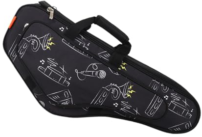 JISADER Saxophonkoffer, Saxophon-Gigbag, Umhängetasche, Oxford-Stoff, Altsaxophon-Tasche, Saxophon-Aufbewahrungskoffer für Saxophon-Geräte, Schwarz
