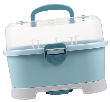 Hohopeti Milchflaschenhülle Aus Pp-Material Babyflaschen-Organizer Behälter Für Babybedarf Flaschentrocknerhalter Zum Aufbewahren Von Milchflaschen Milchpulverdosen Und Spielzeug Leicht Und