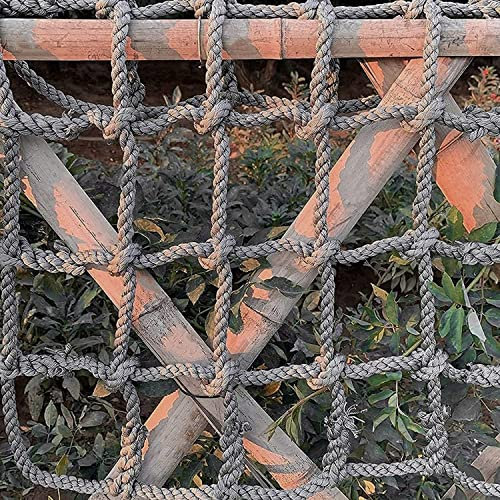 Kids Outdoor Climbing Net for Tree House Playground Heavy Duty Cargo Net 3x3m Balcony Railing Protection Net Hammock Rope Ladder