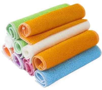 CSFFA Paño de Limpieza Grueso de Fibra de bambú Natural, Estropajo, Toalla Blanca for Platos, Trapos de baño, paño de Cocina, 5/10 Uds.(Random 27 x 30cm,10pcs)