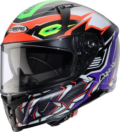 CABERG HELMET AVALON X GURKHA MATT BLACK/ORANGE F/GREEN F/PURPLE S