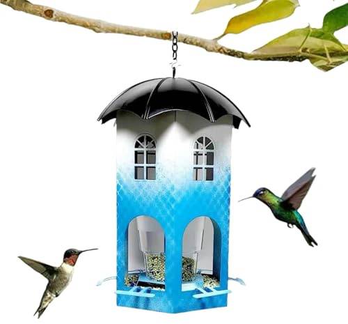 JIEBWCHA Eichhörnchensicher, Vogelfutterstation für – Garden Bird Muders wasserdicht | Wetterfeste Futterstation, einfach aufzuladen,