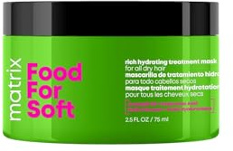 Matrix, Masque Hydratant, Cheveux Secs à Très Secs, Enrichi en Acide Hyaluronique et Huile d'Avocat, Food For Soft, 75 ml