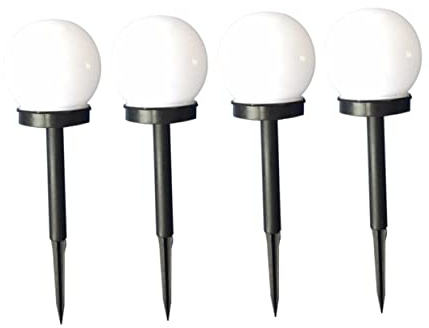 Operitacx 4pcs Solar Lawn Lights Outdoor Warm White Bubble Sphere Solar Path Lights for Garden Yard Landscape Globe Lamps for Garden Walkway