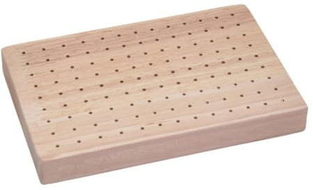 Healifty Support En Bois Pour Brochettes Alimentaires Et Apéritifs, Présentoir Rectangulaire à Trous, Pour Baby Showers Et Réceptions