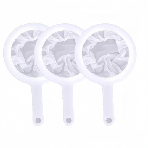 High Density Ultra-Fine Nylon Mesh Strainer Set - 3 in 1 (100/200/400 Micron) -Nylon Mesh, 100/200/400 Mesh for Coffee, Honey, Wine,Milk, Juice - Food Grade w/Non-Slip Handle & Hang Hole