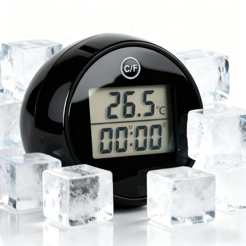 Ice Bath Thermometer & Timer, Floating Digital Cold Plunge Water Thermometer, Waterproof IP67 Cold Plunge Water Timer Waterproof Ice Bath, Swimming Pool, Spa, Water Temperature Thermometer(Only Float)
