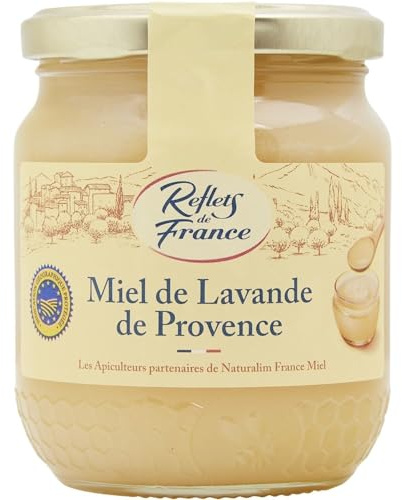 FRANCE - Miel de Lavande de Provence REFLETS DE | Savoureux et onctueux | Parfait pour le petit déjeuner | le pot de 375g | LOT DE 3