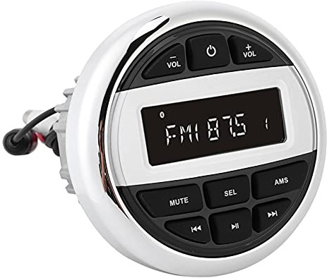 Tbest Lettore MP3 Digitale Stereo FM AM Radio USB Ricarica Marine Barca Yacht Moto 1. Pollici 12V 4096 Schermo a Colori