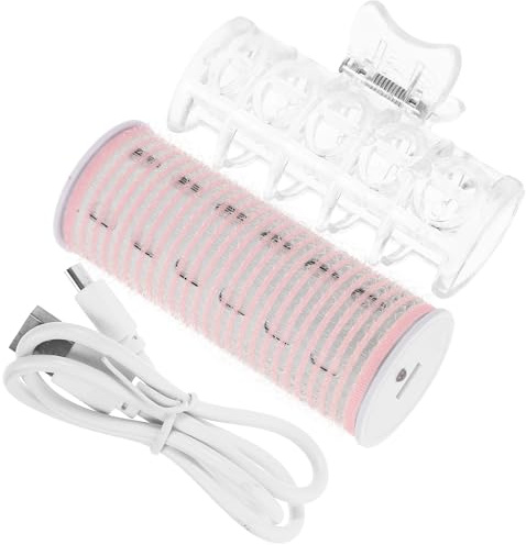 COMPUKAS Bigoudis Chauffants USB pour Frange, Rouleaux Légers en Nylon Chauffage Automatique, Outil de Coiffage Portable pour Femmes et Filles